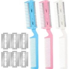 3 Pieces Razor Comb with 10 Razors, Hair Cutter 13 Piece Set 