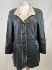 Marco Piel Ladies Black Soft Leather Jacket - Size 40in Chest Vgc