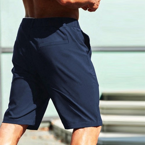 Hombres Cintura Elástica Bolsillo Pantalones Cortos Carga Parte Inferior Deportes Informales Verano - Imagen 9 de 28