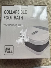 UNIFULL Collapsible Foot Pedicure Spa Bath - YKZYP-03-WHITE (New in Box)