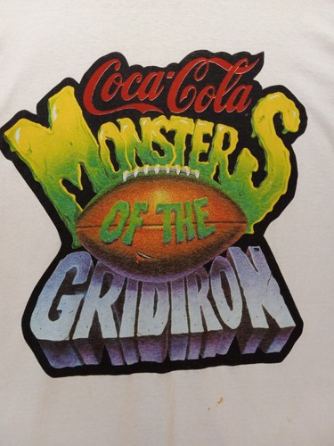 T-shirt Coca Cola vintage adulto uomo XL mostri della griglia punto singolo - Foto 2 di 7