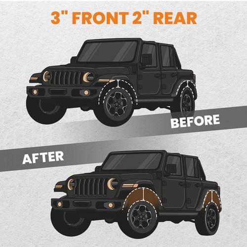 Lift Level Kit Front 3” Rear2” for Ford Explorer 2002 2003 2004, 2005 2wd 4W - Picture 5 of 10