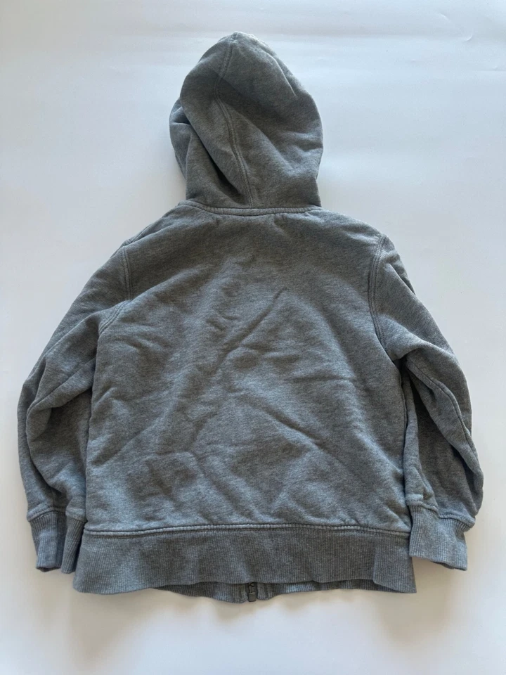 Sudadera con Capucha Hanna Andersson Niños Talla 110/5 Sherpa Forrada con Cremallera Gris Azul Foto 4 de 4