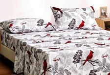 4pc Ultra Soft Cardinals Bed Sheets - 4-Piece Bed Sheet Set