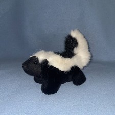 VTG Folkmanis Finger Puppet Mini Skunk 5 Black And White Tail Wiggles Quality