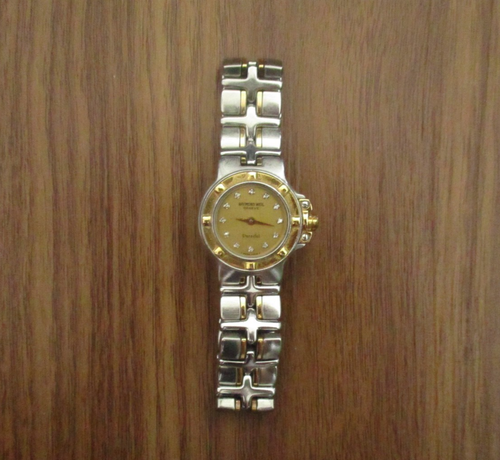 Raymond Weil Parsifal Watch 9690 Diamond Dial Two Tone Ladies 18K Gold Swiss