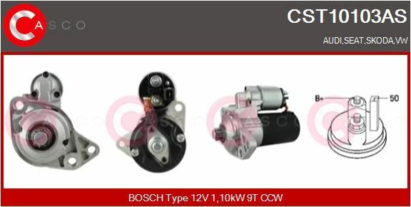 Anlasser FüR VW Bora,Caddy Ii,Corrado,Golf III Iv,New Beetle,Passat,Polo,Sharan-image