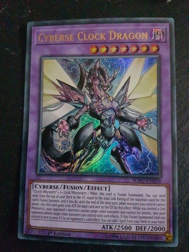 Thẻ bài Yugioh chính hãng | Cyberse Clock Dragon | MP19 rare