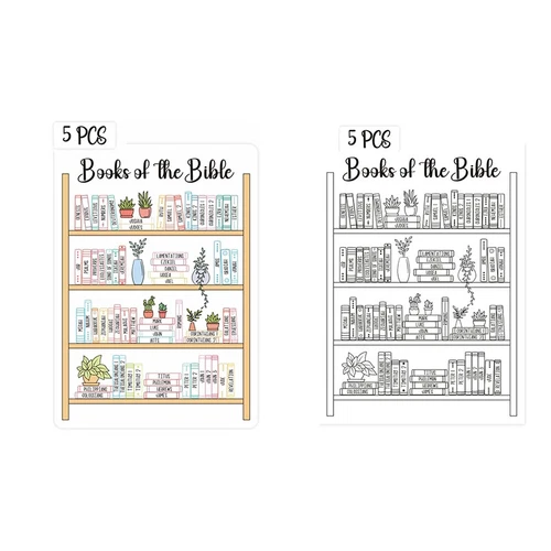5/8 Pcs Bible Reading Tracker Bookmark Stickers For Old And New Testaments