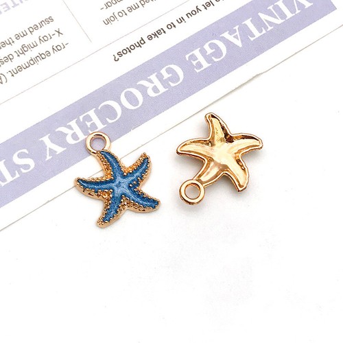 10pcs Conch Shell Starfish Fishtail Charms Pendants for Jewelry Making DIY - Picture 14 of 32