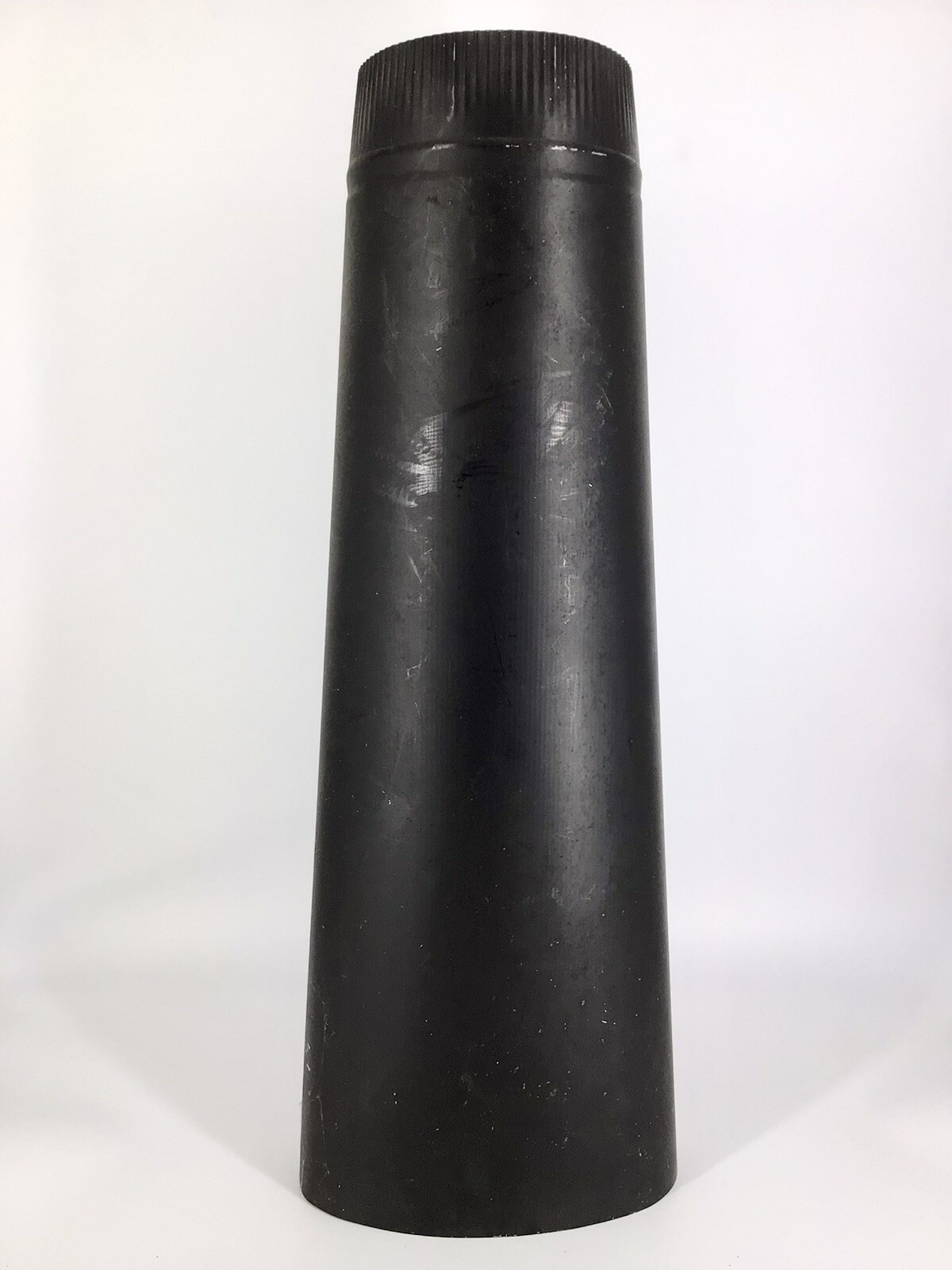 Vintage Wood Stove Pipe Oval To Round Adapter Heavy Galvanized Metal eBay