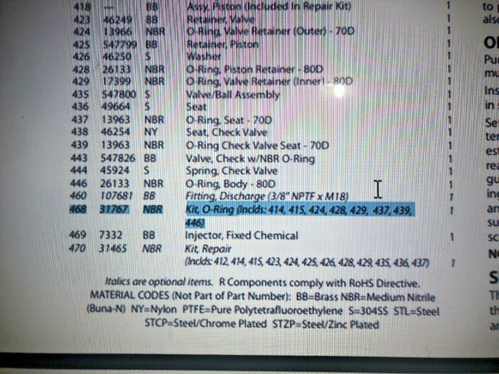 Cat Pumps 31767 Unloader ORing Kit OEM for CAT 3DNX 3SPX Cat Pumps eBay