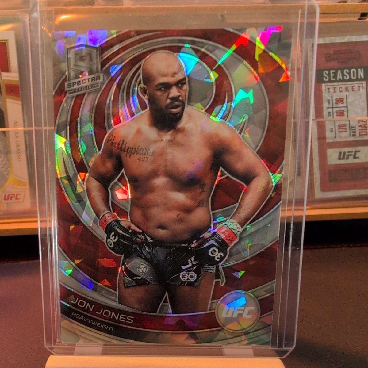 Jon Jones Cracked Ice Spectra 23/25 2023 UFC Panini Chronicles | eBay