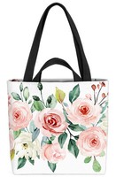 Rosen BordüRe Tasche Blumen-Muster Hochzeit Garten Rosen-BlüTen Floral Pflanzen