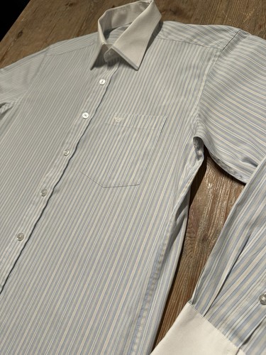 Vintage 80s Georgio Armani White Collar Winchester Button Up Shirt Size 16/32-33 - Picture 6 of 14