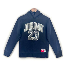 Nike Air Jordan Hoodie Youth L Black 23 Pullover Sweatshirt Boys