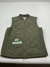 Mens Excellent Condition Good Fellow Co Quilted Vest Medium Olive Green