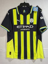 Manchester City 2024/25 Away Jersey Puma Etihad Yellow Navy Mens M BNWT