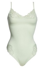 FREE PEOPLE Intimately Side of Sass Bodysuit sz S Small Light Green