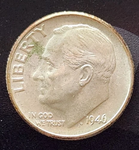 1946-P Roosevelt Dime 90% Silver 10c US Coin Phila. Mint Circulated Low Shipping