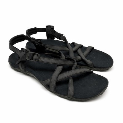 Merrell Terran Ari Lattice Sandals Womens 10 Black  Leather Strappy Sport Hiking