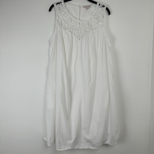 Knox Rose Dress Size XXL White Lace Top Peasant Boho Soft Girl - Picture 1 of 9