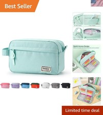 Large Pencil Case with 3 Compartments  Durable Zipper Closure