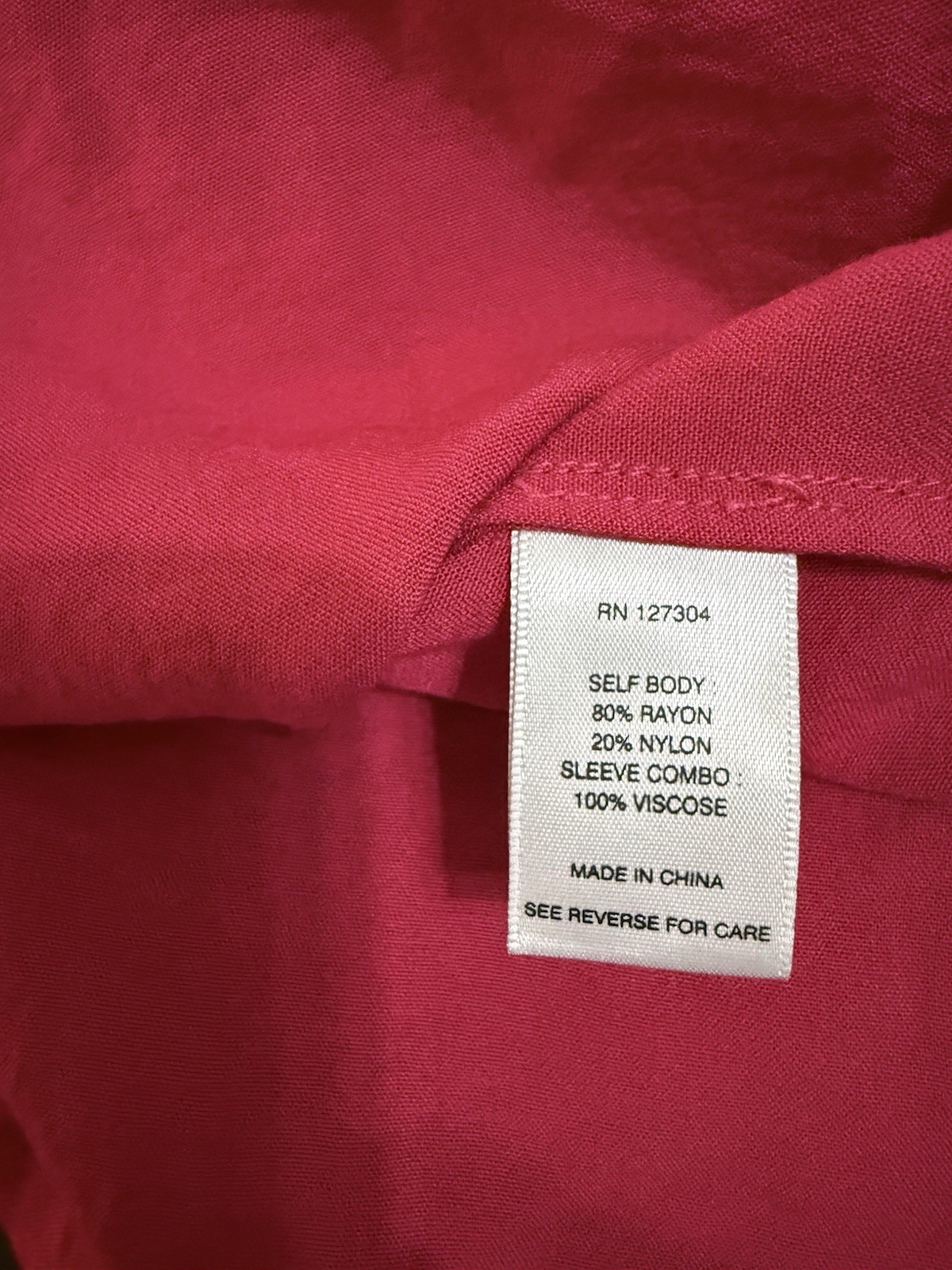 John Mark Ruffle Sleeve Ruby Red Blouse Size Large - image 6