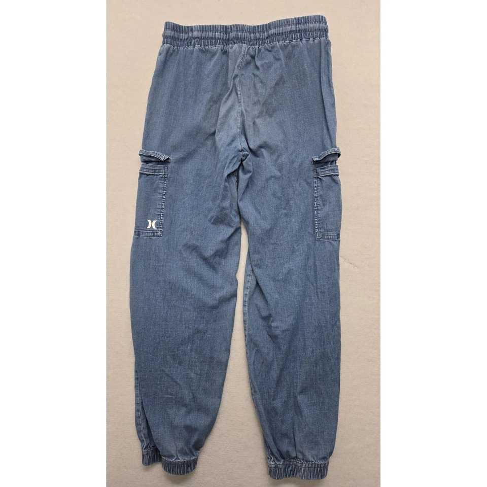 Pantalones de chándal Hurley de mezclilla cargo elásticos con cordón en la cintura talla L Foto 3 de 4