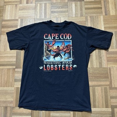 Vintage Cape Cod Marauding Ninja Lobsters Tee 1990 XL