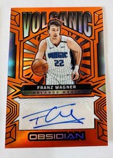 Franz Wagner 2024-25 Panini Obsidian Volcanic Orange Autograph Auto /99