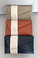 NEW Cathay Pacific Set of 3 Business Class Bamford Amenity Kit Beige Orange Blue