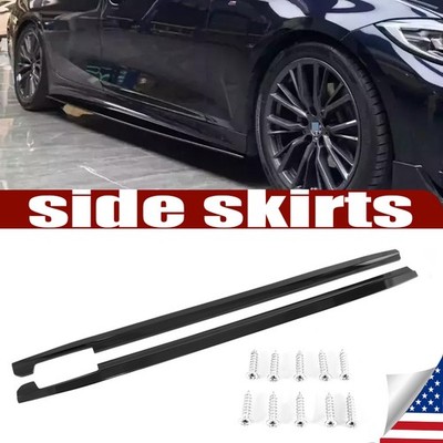 Side Skirt Lip Extension Panel Splitter Fits 19-23 BMW G20 G28 330i 330e M-Sport