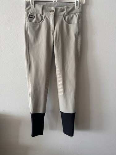 Iago Italian Technical Riding Breeches Womens Knee Grip IT 38 US 26 Tan Beige