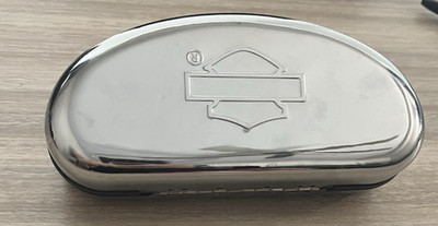 Harley Davidson Chrome Hard Clamshell Sunglasses Case