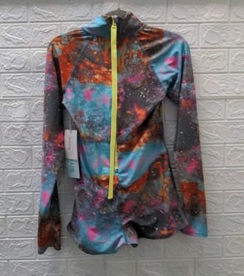 New Tutu Blue Women's UPF 50+ Sun Protective Long Sleeve Swimsuit Koi Size M