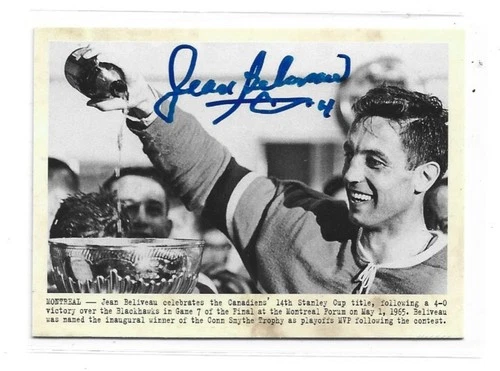 11-12 Parkhurst Champions Wire Photo Autograph SP Jean Beliveau #119