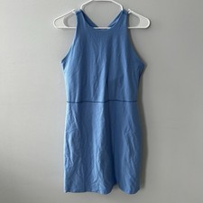 Beyond Yoga Spacedye Refocus Dress Blue Knit Sleeveless Tank High Neck SZ L