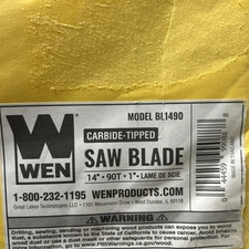 WEN BL1490 14" 90-Tooth Carbide-Tipped Metal Saw Blade for Thin Steel Cutting
