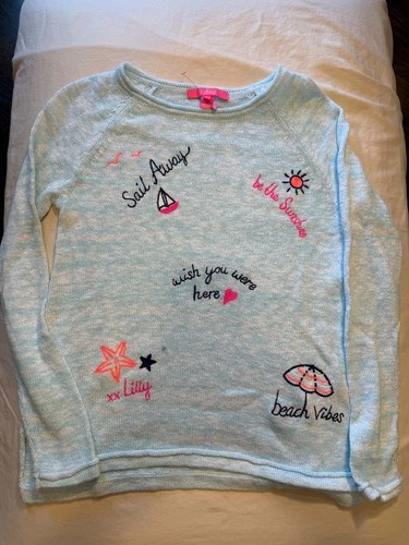 Lilly Pulitzer Danette Sweater Sailabration Embroidery NWOT Size S - product listing photo