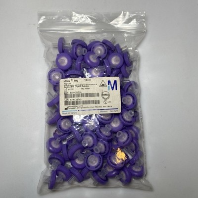 (Qty 100) Syringe Filter Millipore Millex-HN 0.45 micon, 13mm Filter Non-Sterile