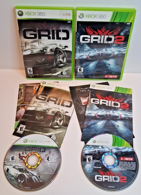 Grid & Grid 2 Microsoft Xbox 360 Complete w/ Manuals Tested Racing Games (2)