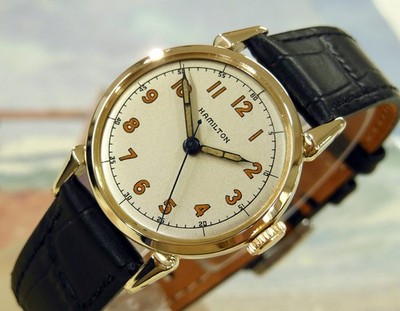 1949 Vintage HAMILTON SECOMETER B, Stunning SILVER Dial, Serviced,  warranty