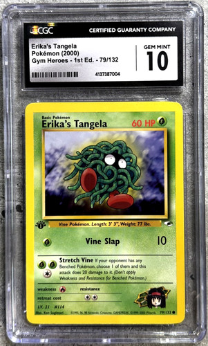 Erika's Tangela (1st Edition) graded CGC 10 for sale on eBay