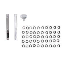 Eyelet Hole Punch Tool Kit with 50 Eyelets 6mm Gunmetal Finish for DIY2231