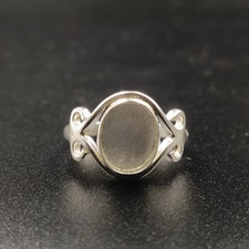 925 Sterling Silver 10x12mm Oval Blank Bezel Setting for Handmade Ring Jewelry