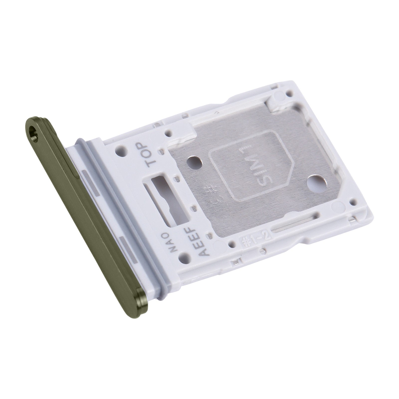 Tiroir carte SIM pour Galaxy A55 aluminium et plastique vert de haute finition