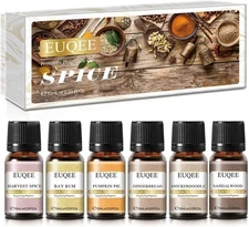 6PCS Spice Autumn Fragrance Oil Set, Scented Oils for Candle Making, Diffusers A