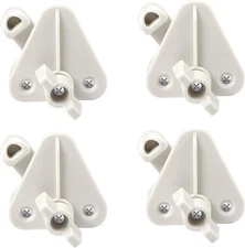 Pontoon Gate Latch Replacement Kit, 4pcs Fits 1-1.25 White 