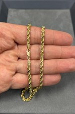 14k Solid Gold Diamond Cut 4mm Rope Chain 20 ...